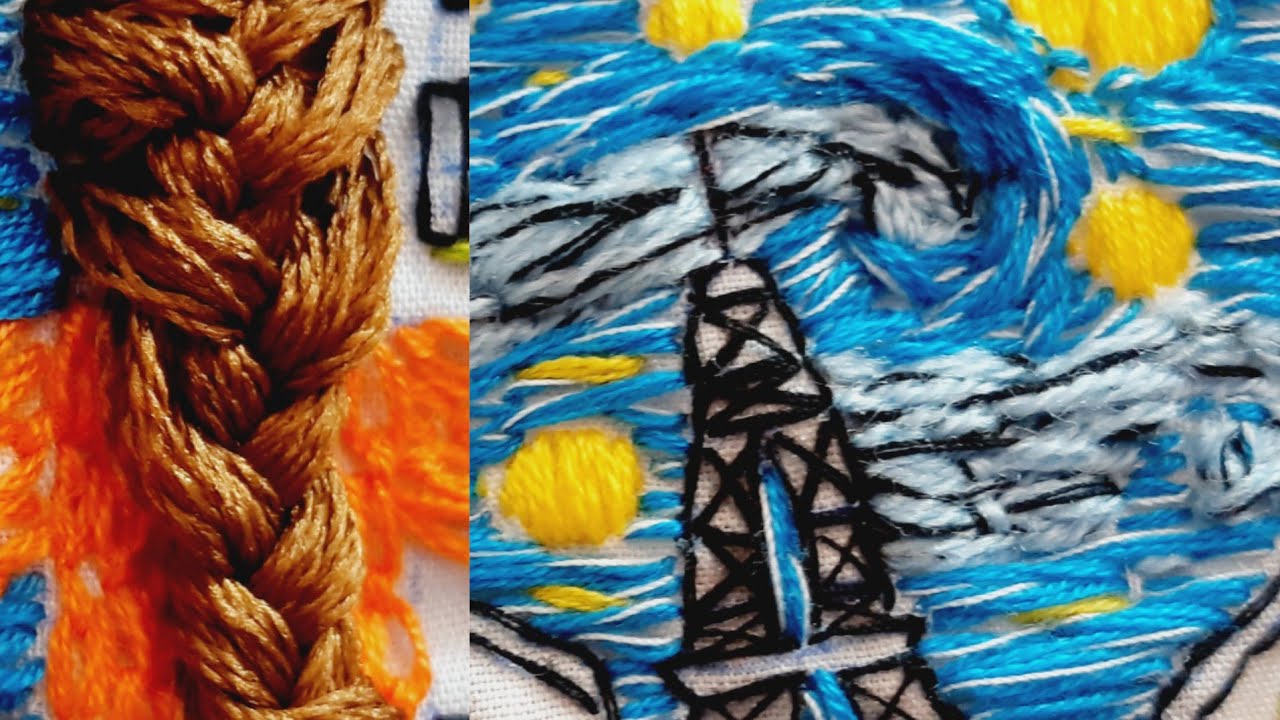 ،Embroidery training with hand,🇳🇱🗼 hair tissue،Vincent Willem van Gogh،آموزش گلدوزی با دست،بافت مو