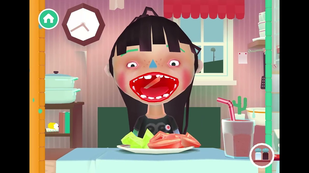 Cooking in Toca kitchen