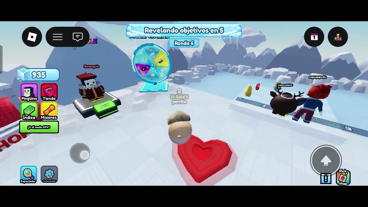 Jugando la actualización del juego de pingüinos 