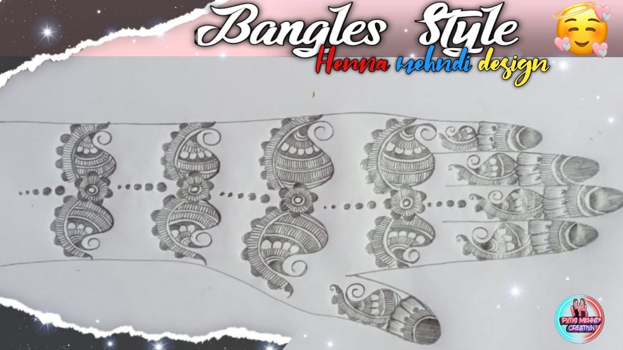 Unique &Attractive bangles style mehndi design2022//belt style new henna mehndi design 