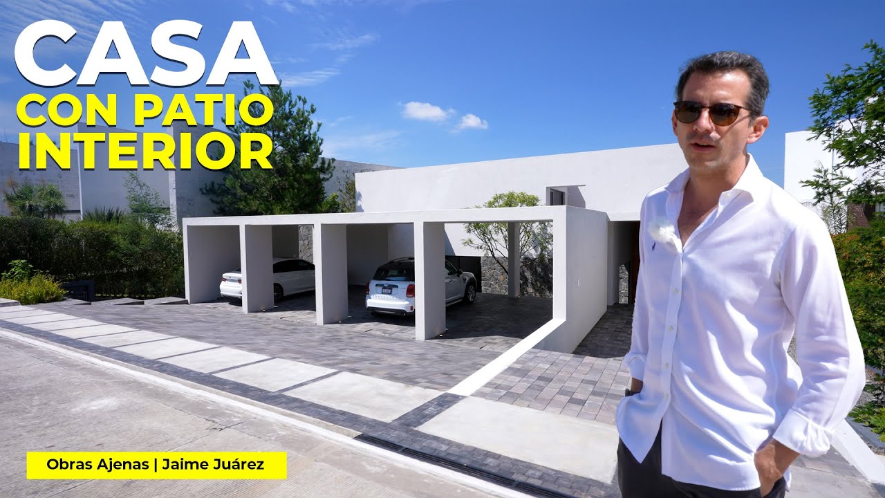 CASA CON PATIO INTERIOR: Diseño Minimalista y Elegante | Obras Ajenas | Jaime Juárez