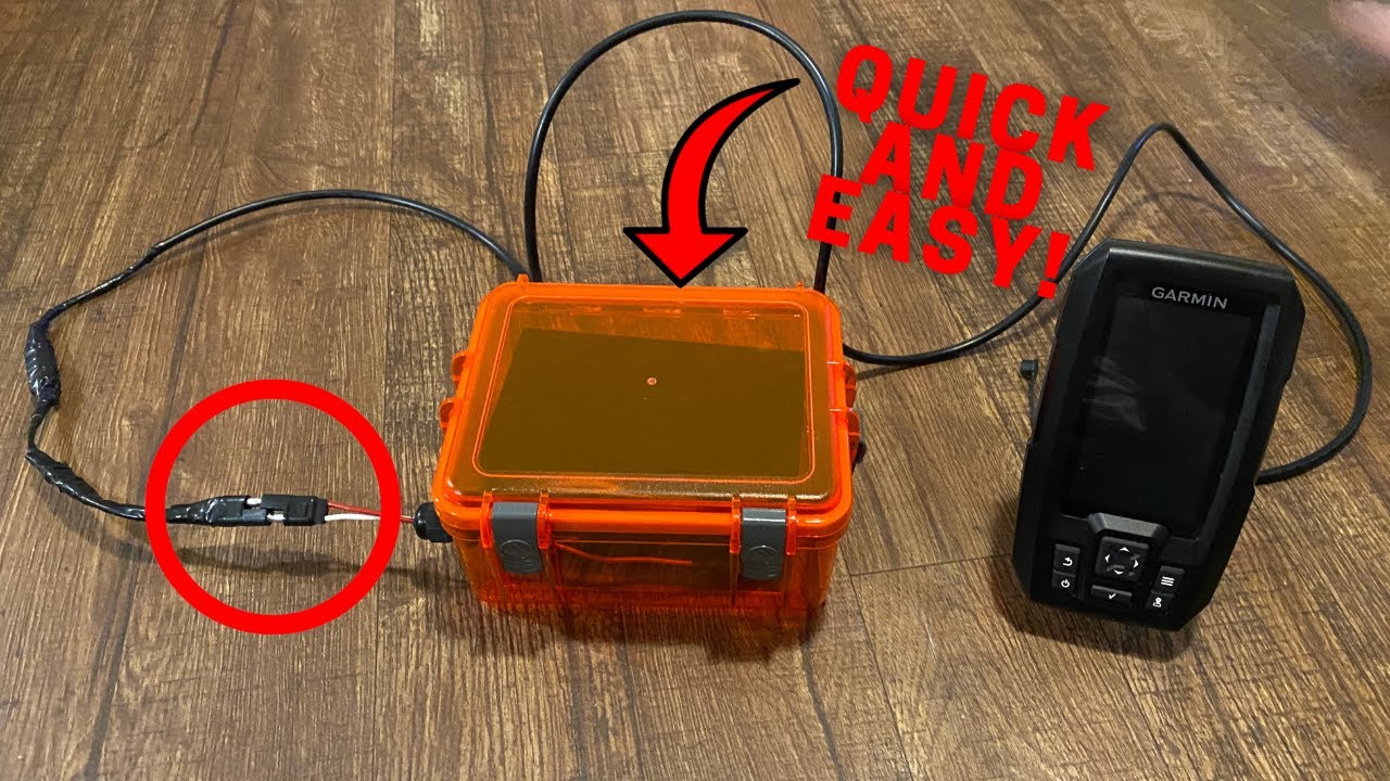 Сборка сухого аккумуляторного бокса и быстрое подключение для Garmin Striker 4 cv