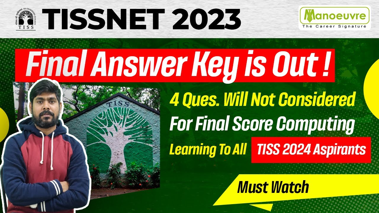 TISSNET 2023 - Final Answer Key Is Out | Learning To All TISS 2024 Aspirants #tissnet