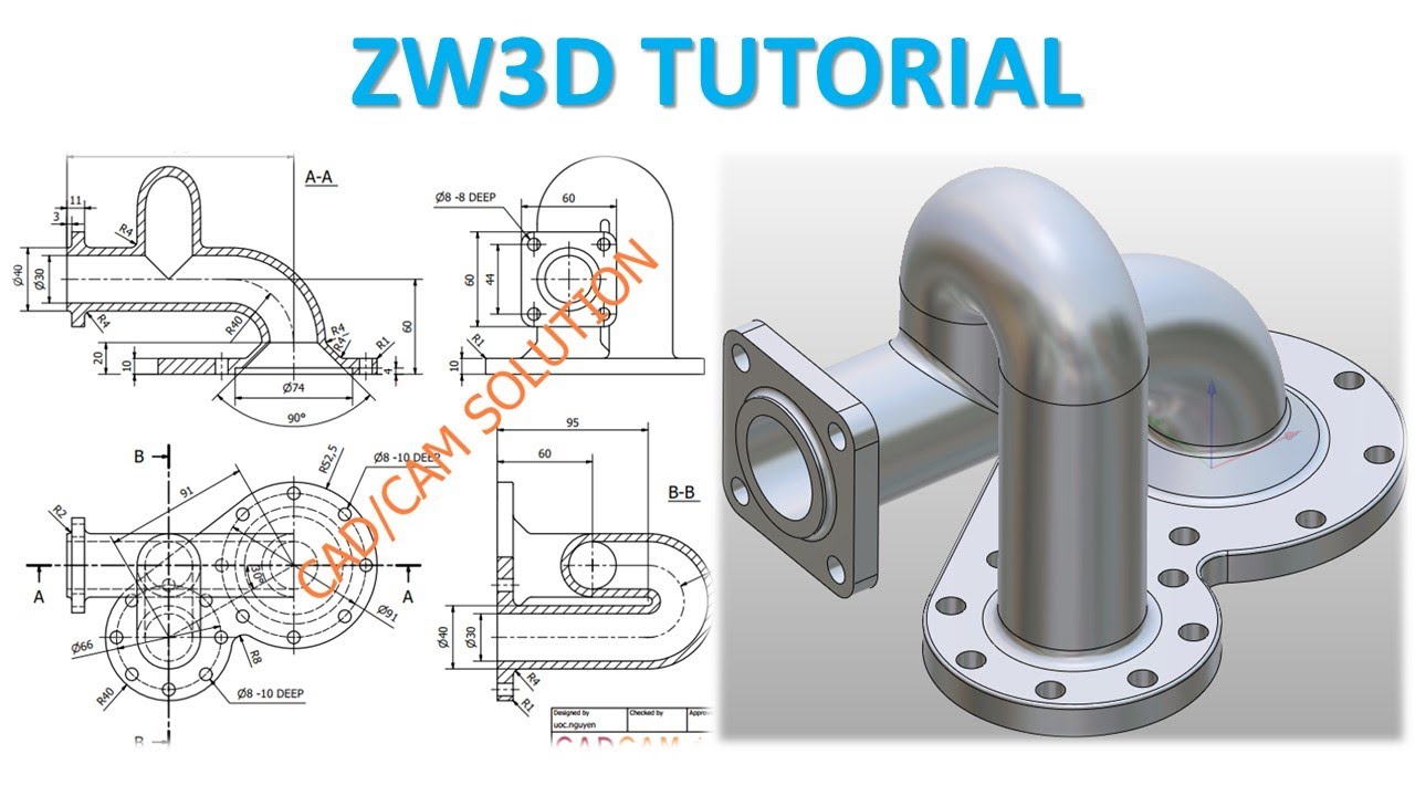 ZW3D Tutorial 44 | 3D Modeling Basic Design Beginners