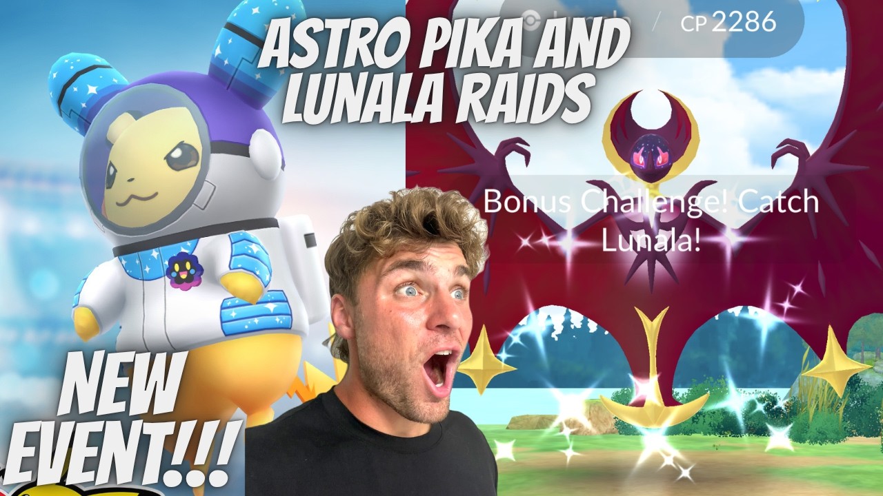 ✨NEW Shiny Astronaut Pikachu Hunt, LUNALA Raids and NEW Worlds Event Pokemon Go LIVE!✨