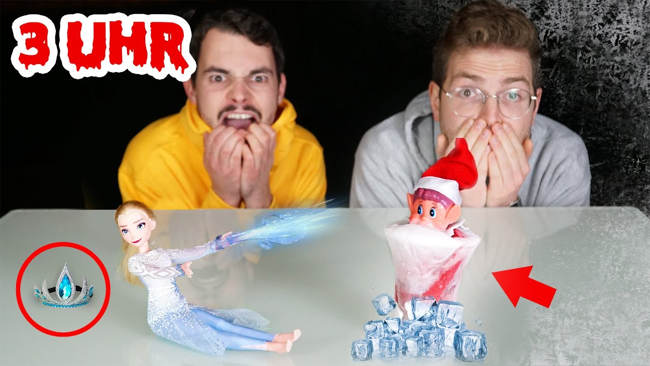KÄMPFE NIEMALS mit ELSA FROZEN 2 um 3 UHR NACHTS gegen ELF ON THE SHELF (EIS CHALLENGE)