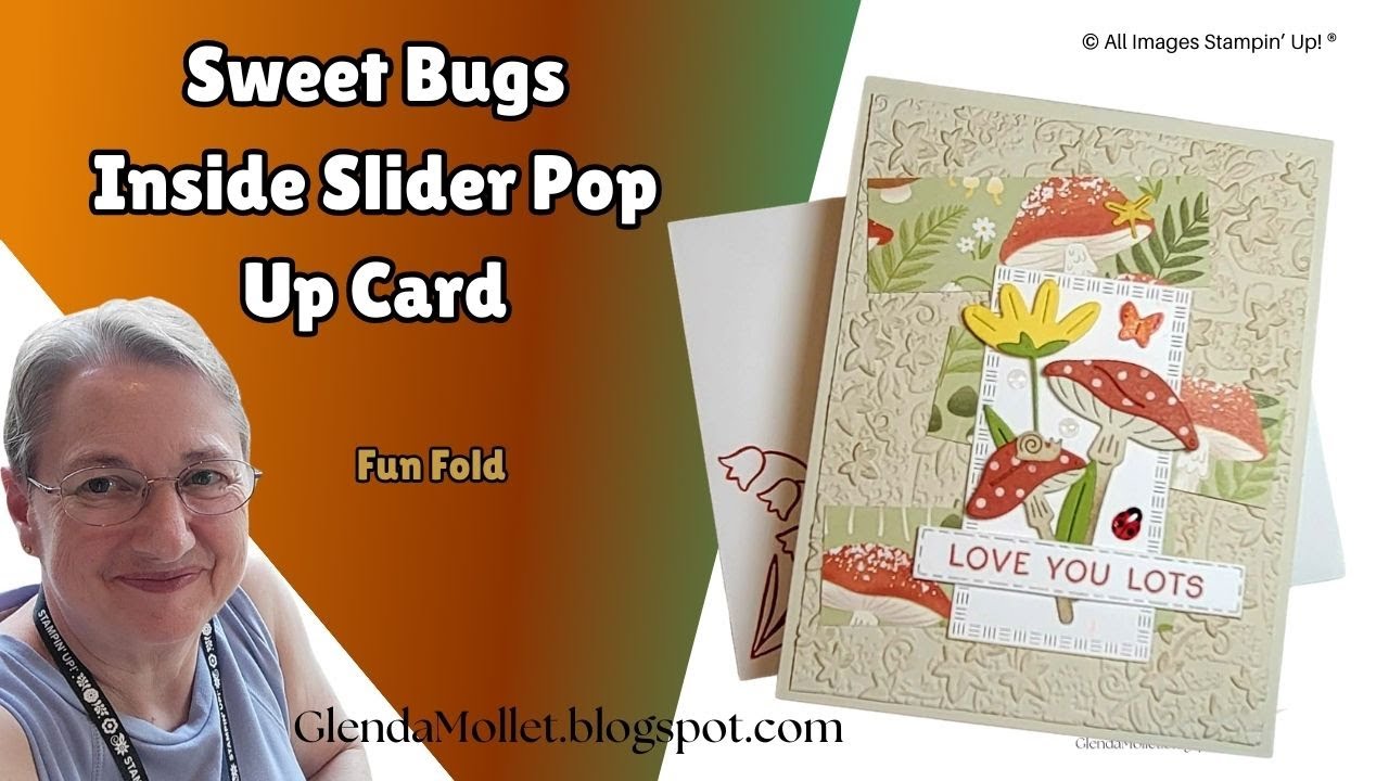 Inside Pop Up Slider Fun Fold Card Using the Sweet Bugs Bundle