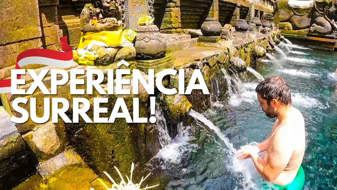 🇮🇩 CERIMONIA HINDU DE PURIFICAÇÃO | TEMPLO TIRTA EMPUL BALI | TEMPLO DAS AGUAS SAGRADAS | T2:E34