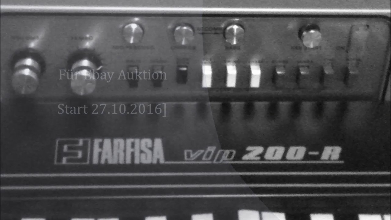 Farfisa VIP 200   R Organ Demonstration Audio