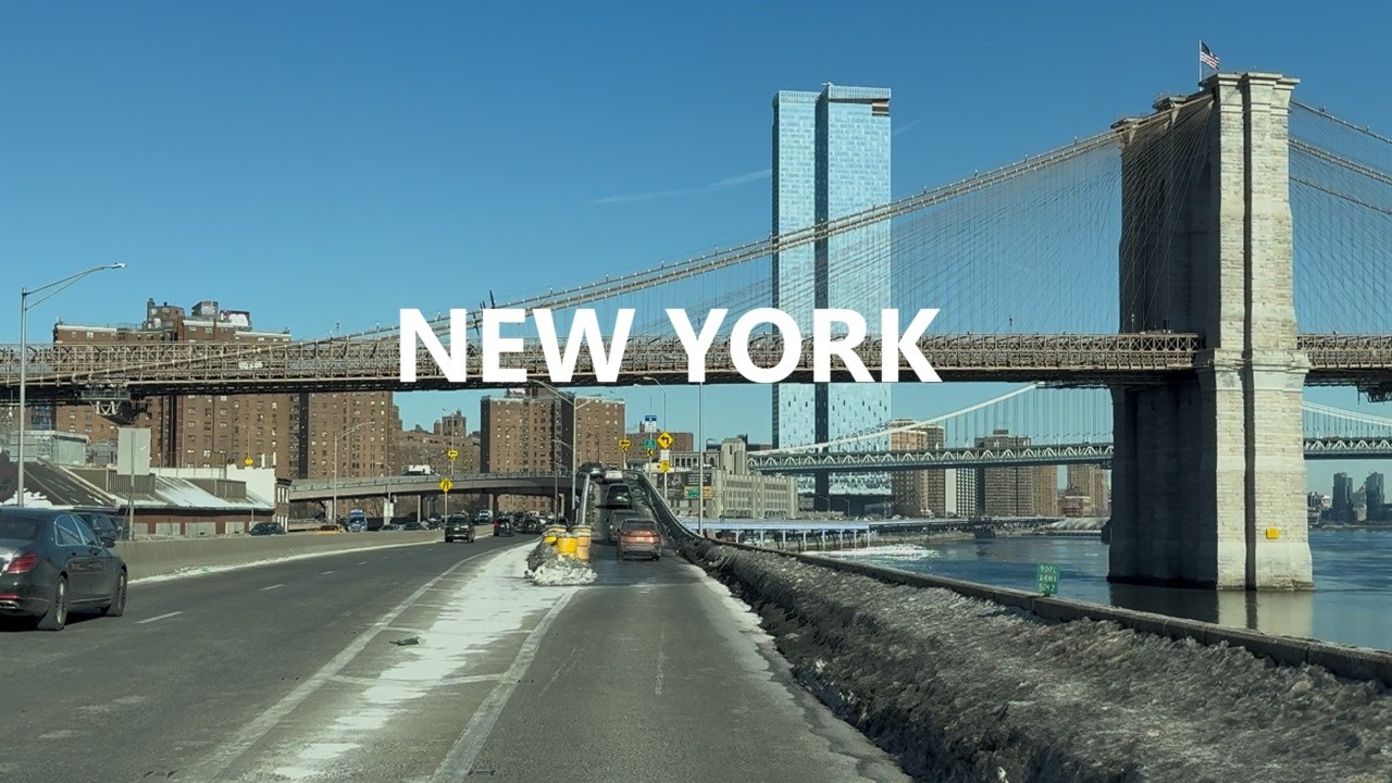 New York -- Driving tour ( Brooklyn Bridge & Street )