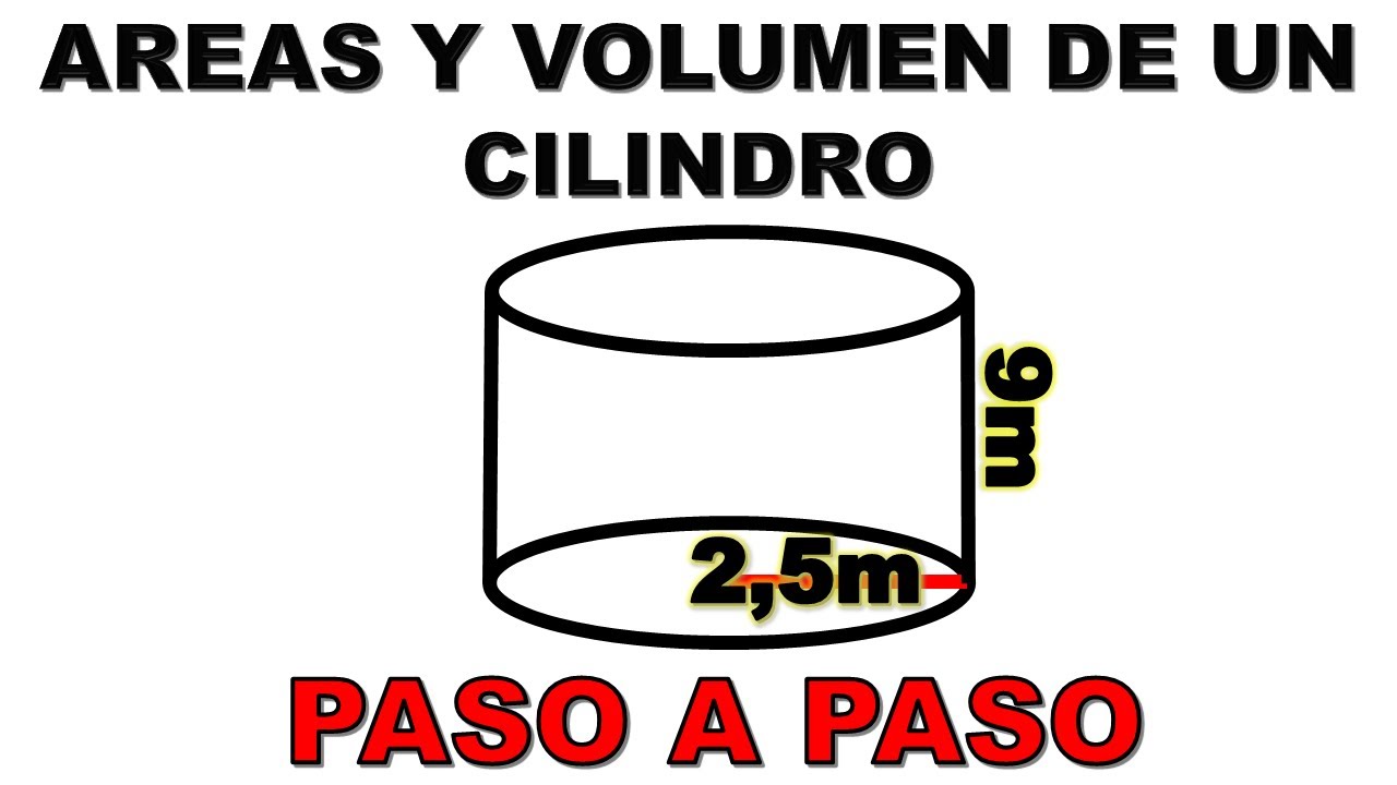 AREAS Y VOLUMEN DE UN CILINDRO | ÁREA LATERAL Y TOTAL PASO A PASO