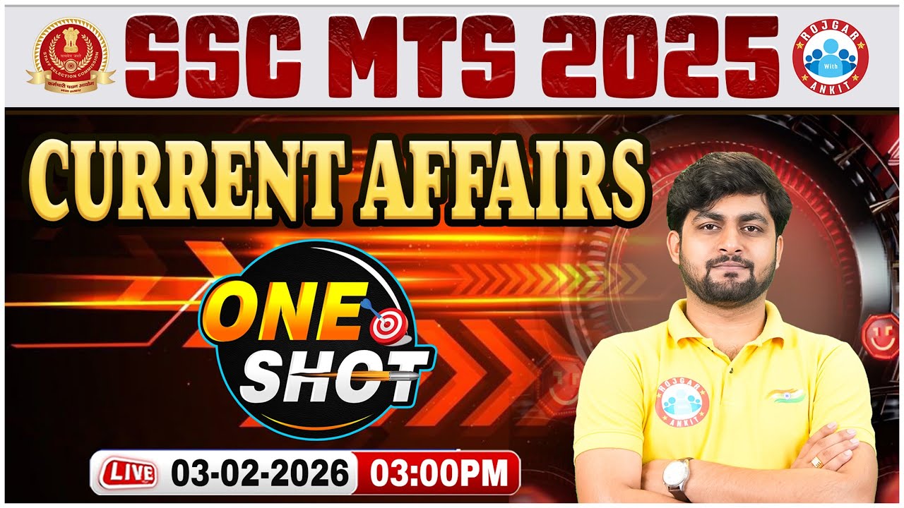 SSC MTS 2025 | SSC MTS Current Affairs | Current Affairs One Shot | CA One Shot