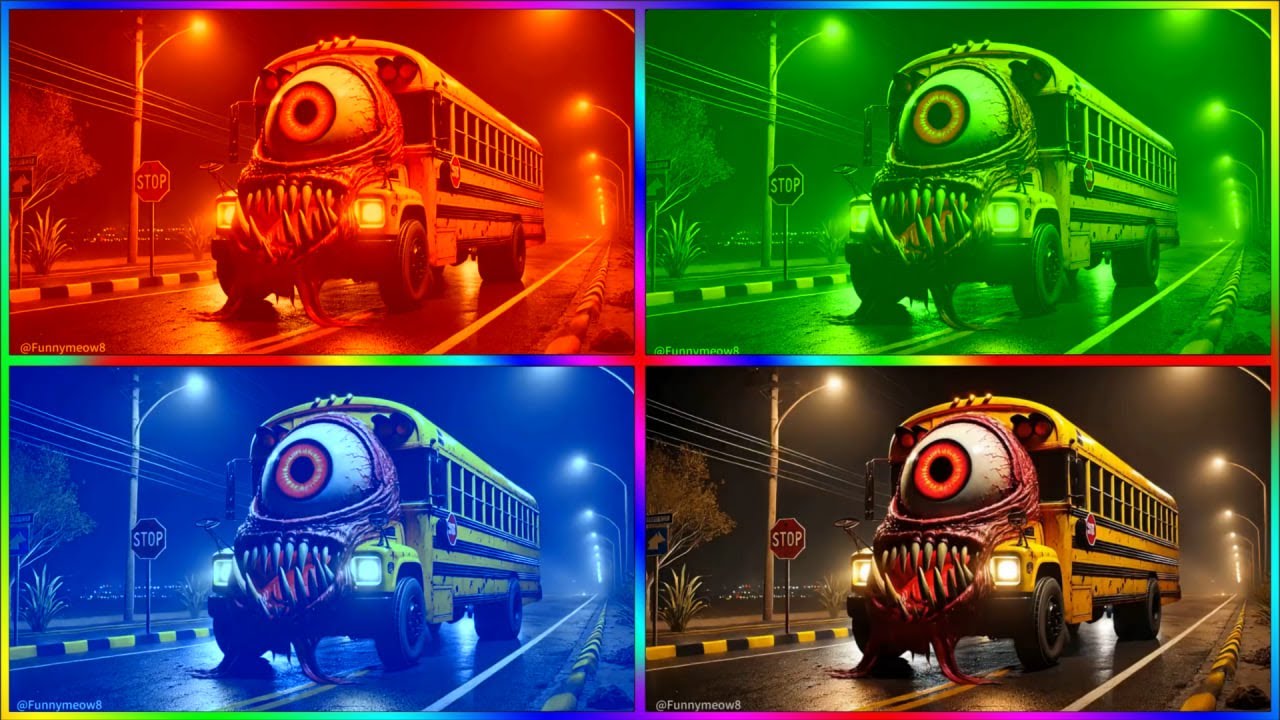🚌MEGA SCHOOL BUS EATER🎶CoffinDance Song #04