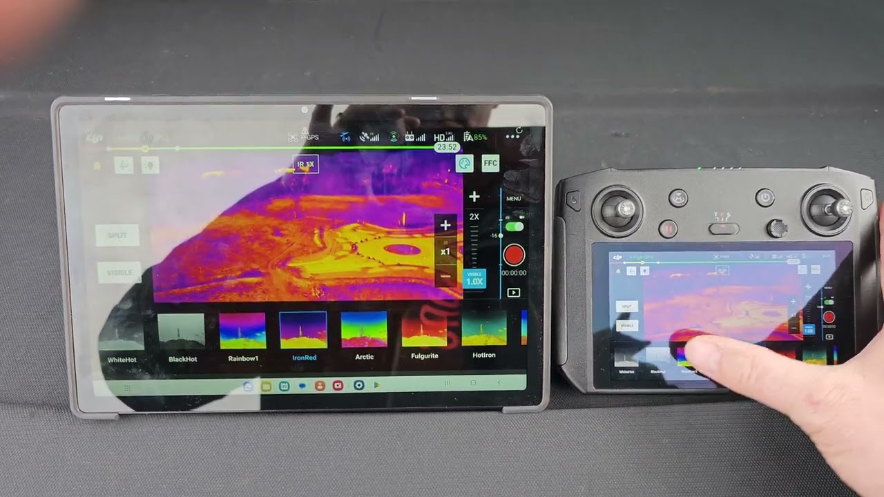 DJI smart controller, sharing screen with android tablet.