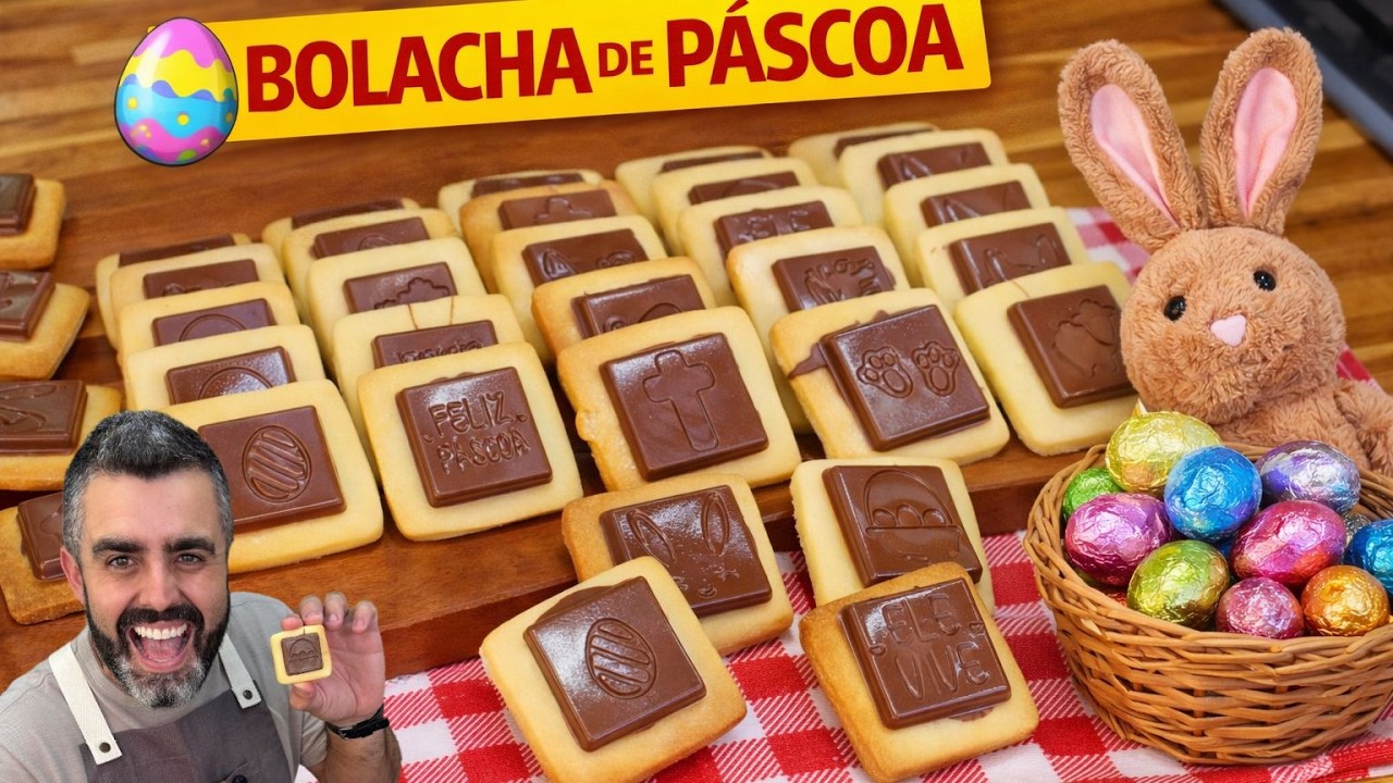 OVO DE P&Aacute;SCOA CARO? FA&Ccedil;A ESSAS BOLACHINHAS E SURPREENDA AS CRIAN&Ccedil;AS! 🐰🍪 Receitas de P&aacute;scoa