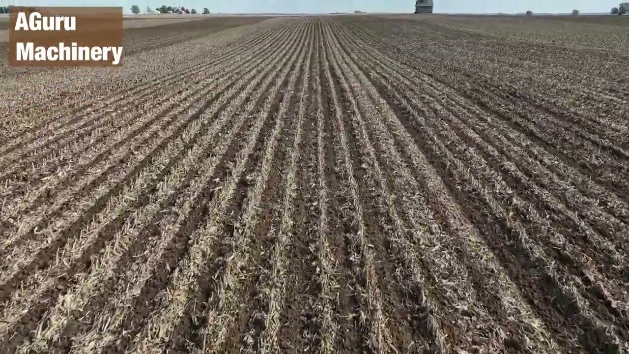Spring strips in central Illinois corn stubble with AGuru Machinery yield-till row unit.