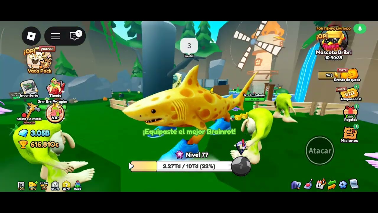 CONSEGUI AL MOZALERO TRALALA EN BRAINROT EVOLUTION.🦈🧀👟