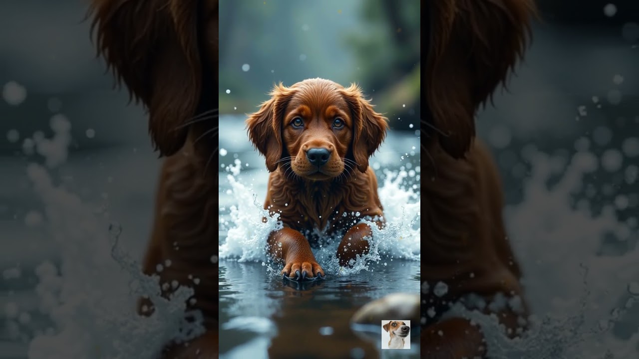 American Water Spaniel: River Legends Unleashed #dogs #animals #shorts
