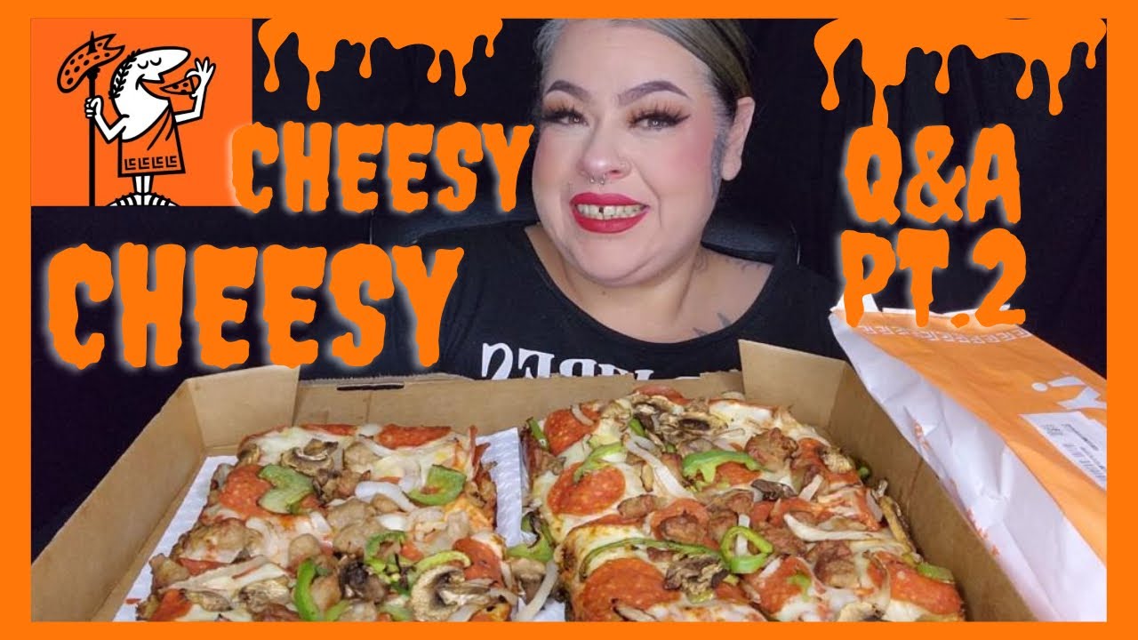 Little Cesar's Deep Deep Dish Pizza Mukbang + Q&A PT.2