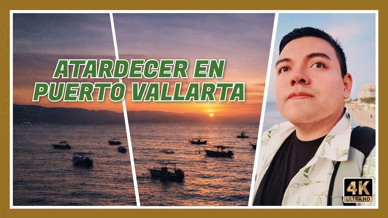 Un atardecer tranquilo en Puerto Vallarta | 4K