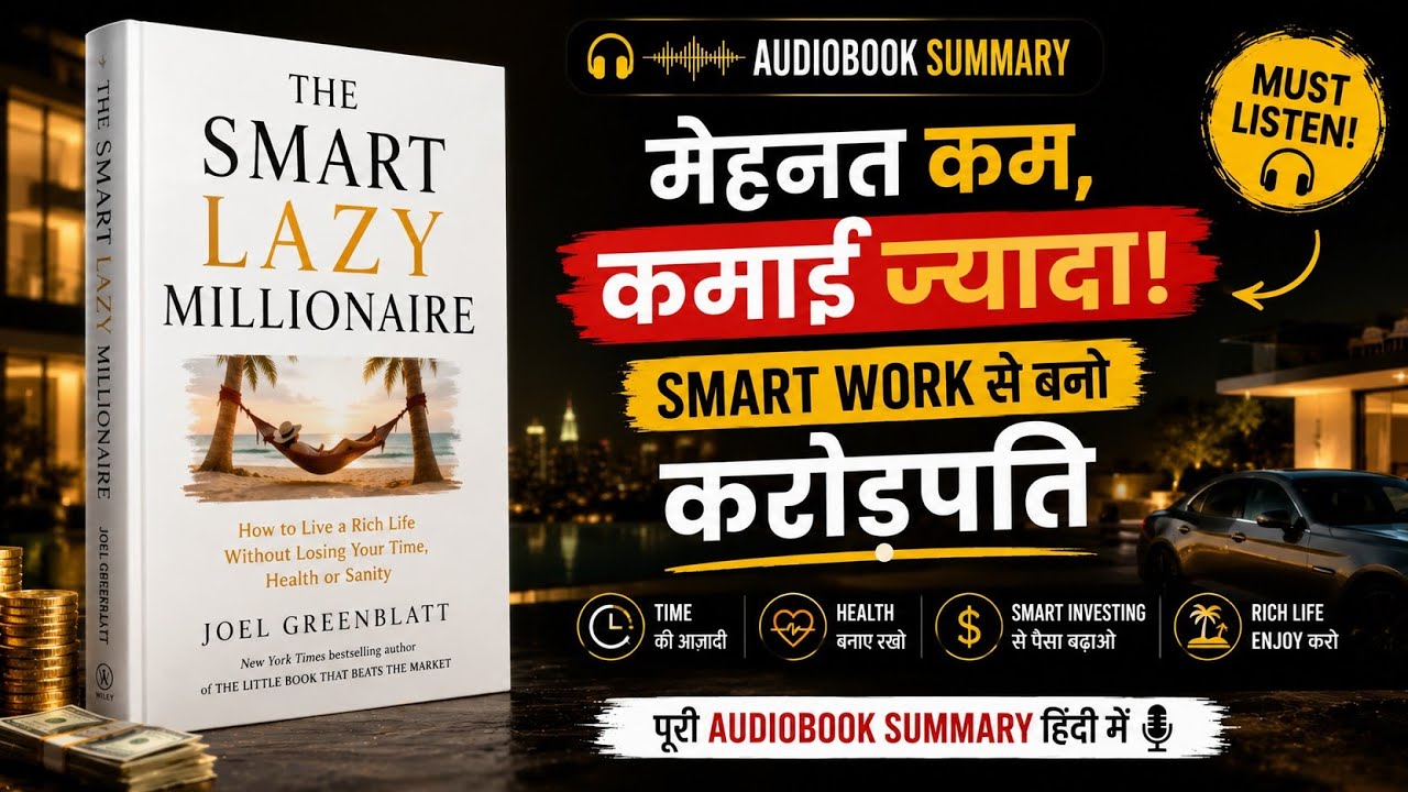 The Smart Lazy Millionaire 💰 | कम मेहनत, ज़्यादा पैसा? 🤔 | Audiobook Summary