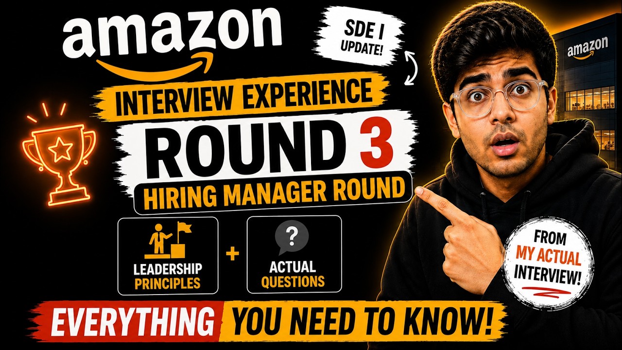 Amazon Interview Experience 😱 | Round 3 - Hiring Manager (HM) | SDE I 🚀