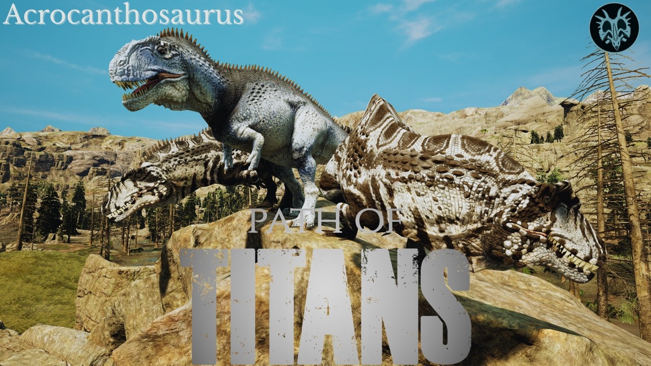 Path of Titans The Greatest Trio of Acrocanthosaurus arizona in Domain Survival-pvpP1