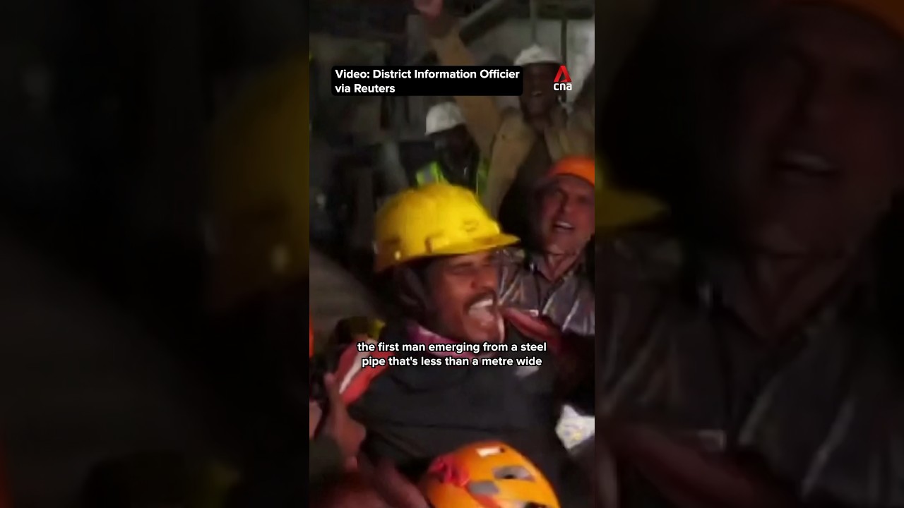 41 Indian workers trapped in tunnel for 17 days rescued on Nov 28 #shorts