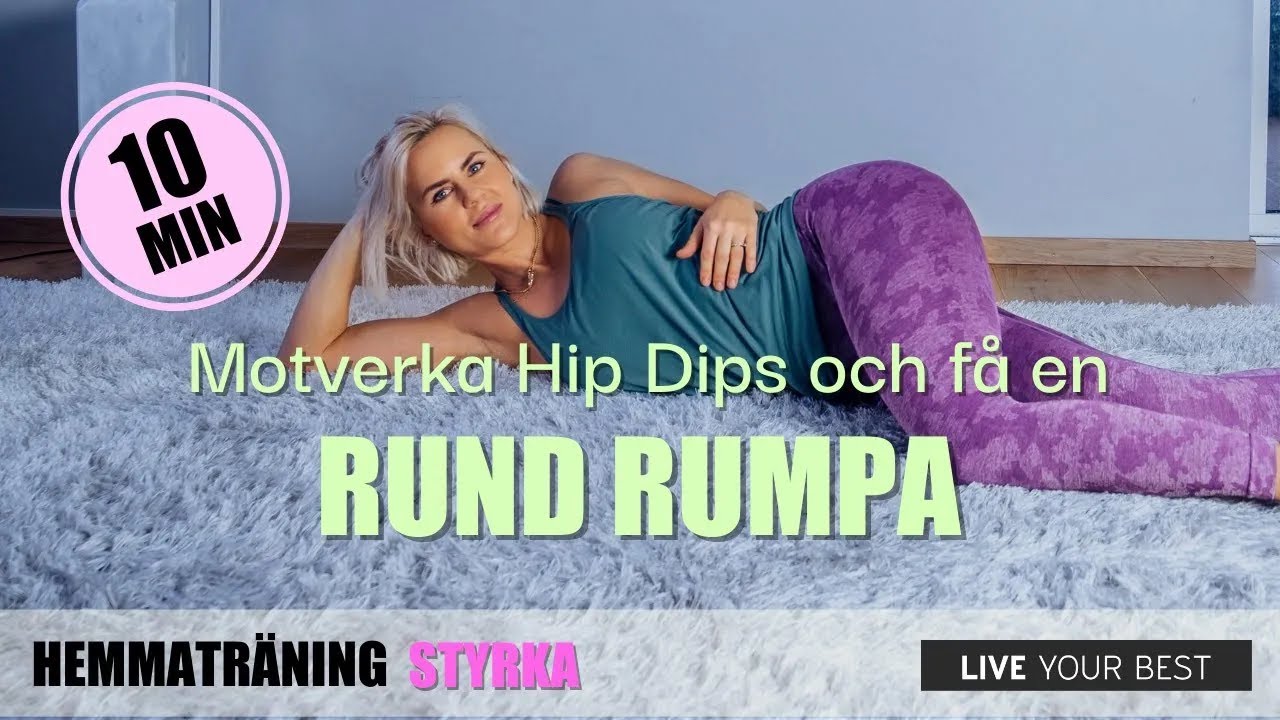 HIP DIPS träning - side booty övningar för en rund rumpa och smal midja - träna hemma