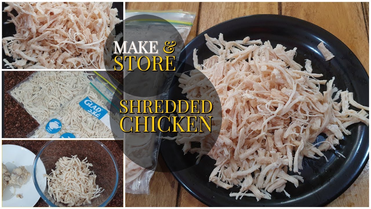 MAKE AND STORE Shredded Chicken || Pre Preparation By Shana's Kitchen