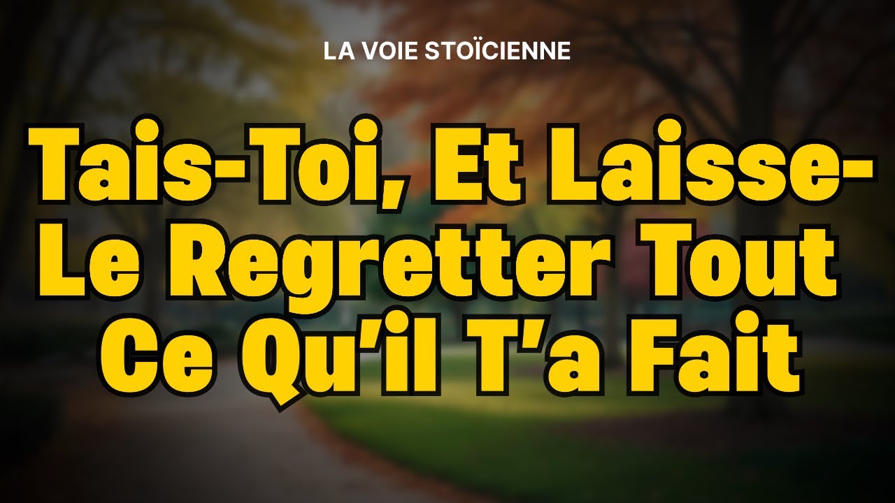 Fais-Lui Regretter de T’avoir Perdue, Sans Un Mot