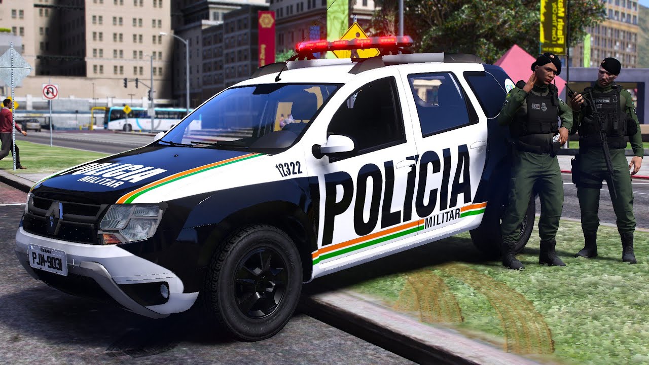 ENQUADRO NOTURNO + TROCA DE T1ROS PMCE | GTA V VIDA POLICIAL