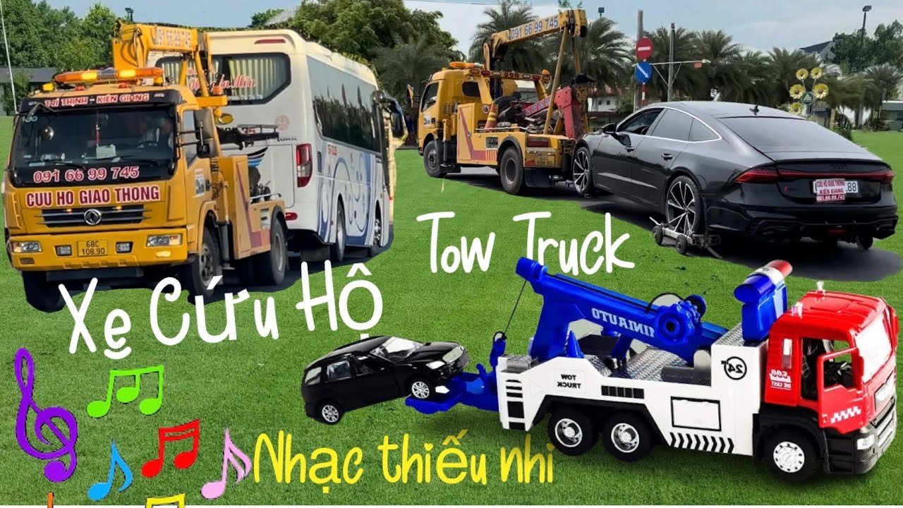 Lovekids | Xe Cứu Hộ Giao Thông Chở Ô Tô, Lôi Kéo Xe Khách, Tow Truck, Xe tai, Nhạc Thiếu Nhi