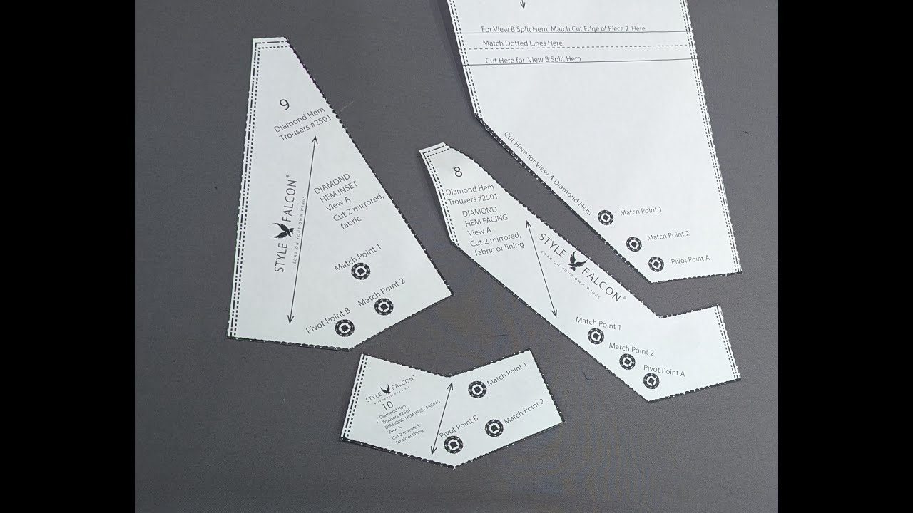 Style Falcon Diamond Hem Trousers: View A Sewing the Diamond Hem