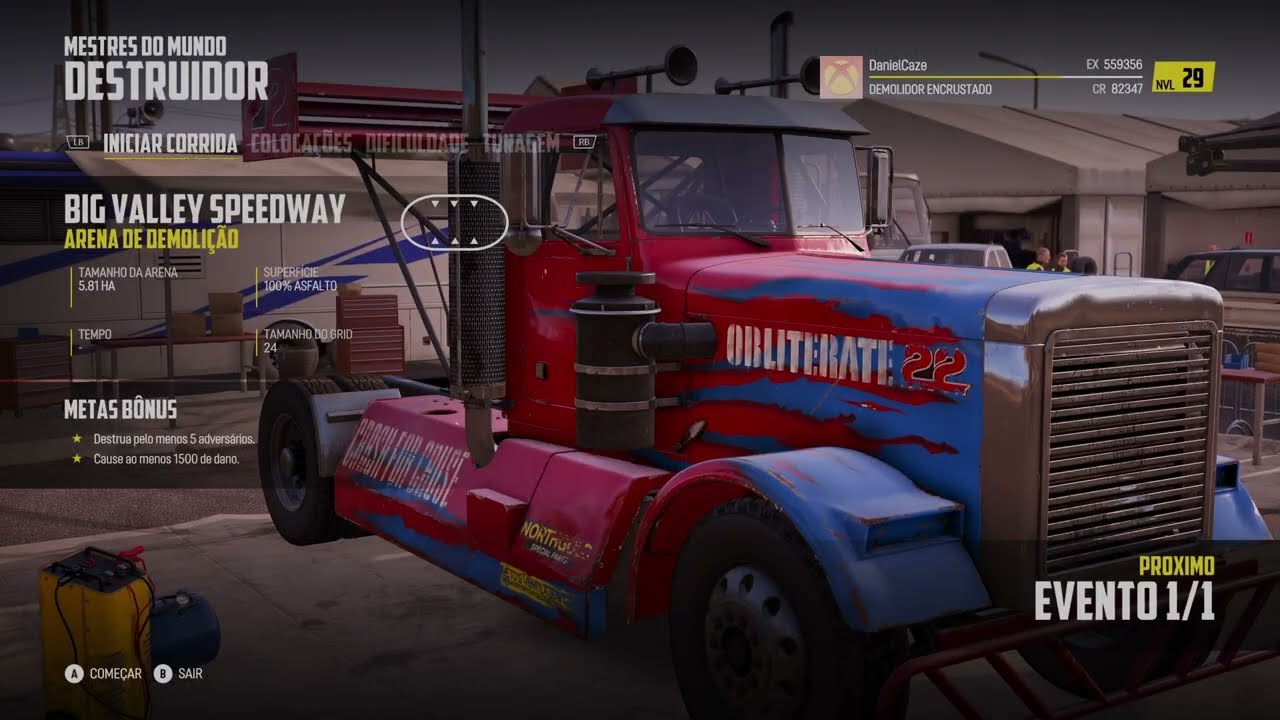 Wreckfest- big valley speedway - destruidor
