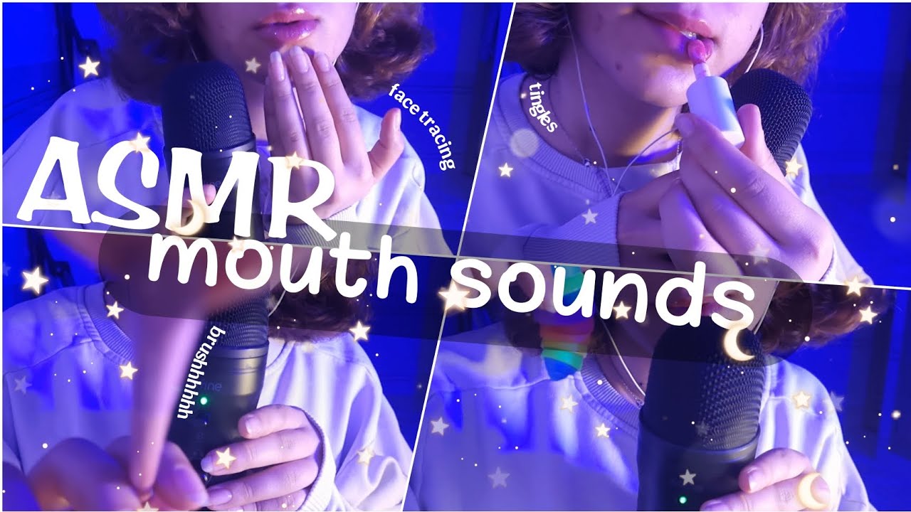 ASMR- inaudible whisper on sensitive mic 😴🎙✨️+mouth sounds+face tracing+brushing your face 💆🏻‍♀️💤