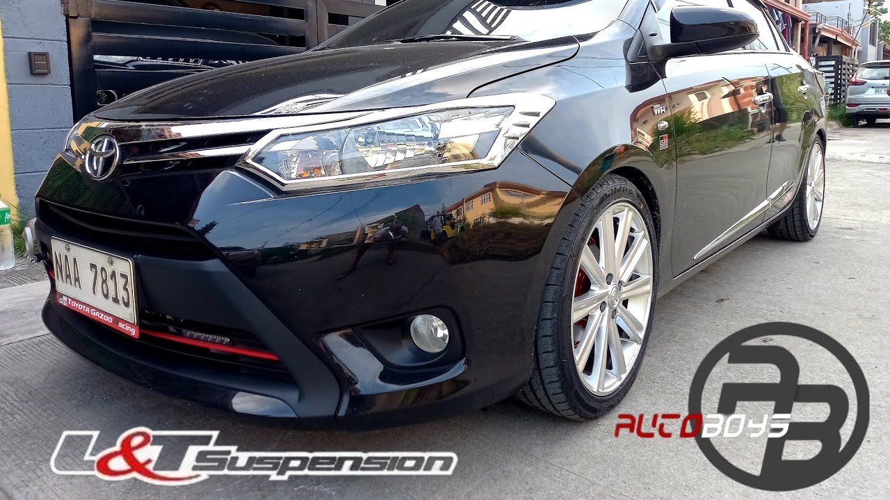 L&T lowering spring on Vios Gen 3 with camry inspired mags and THULE.