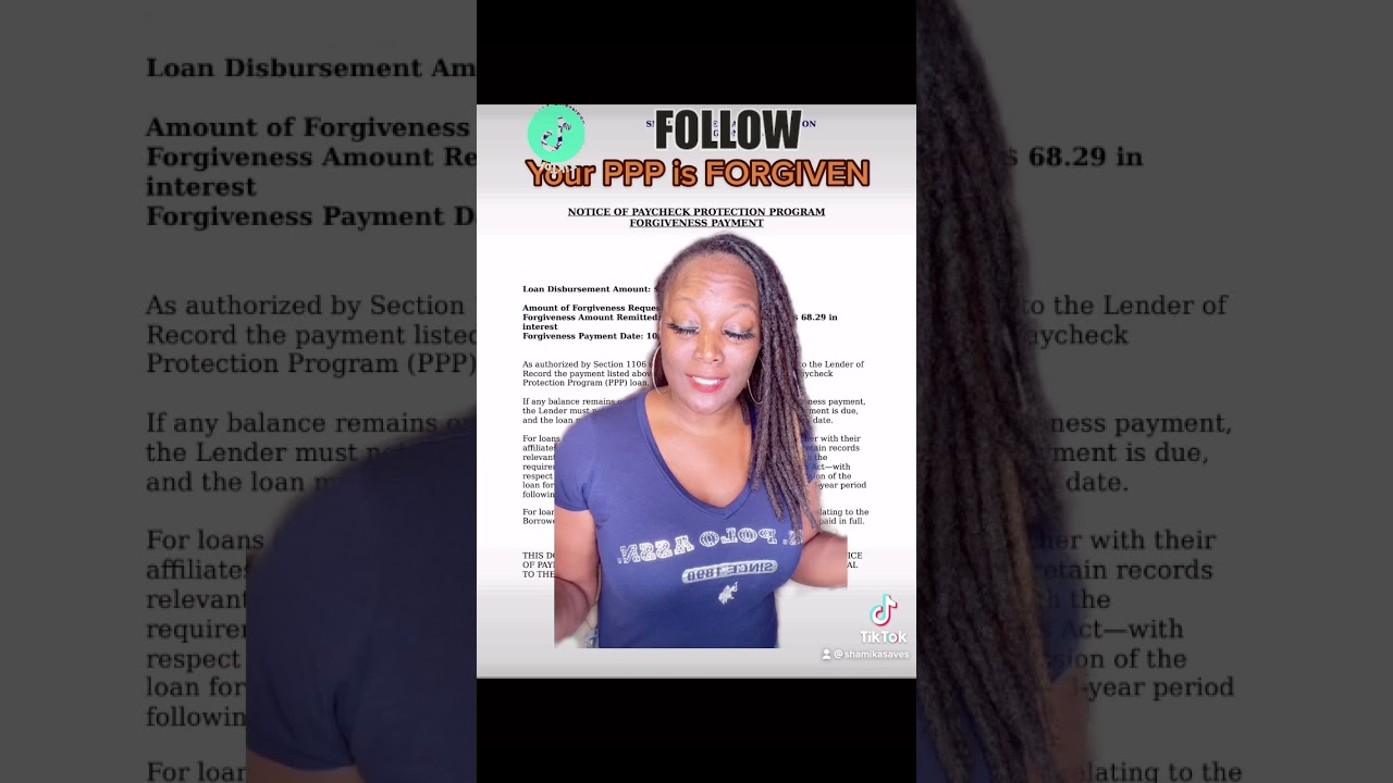 DID #SBA #PPP FORGIVENESS LETTER, EXPLAINED |SHAMIKA SAVES