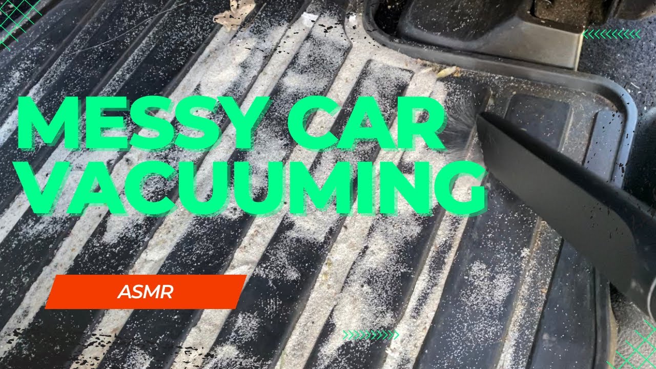 Messy Car Vacuum ASMR // Dog Food // Sand