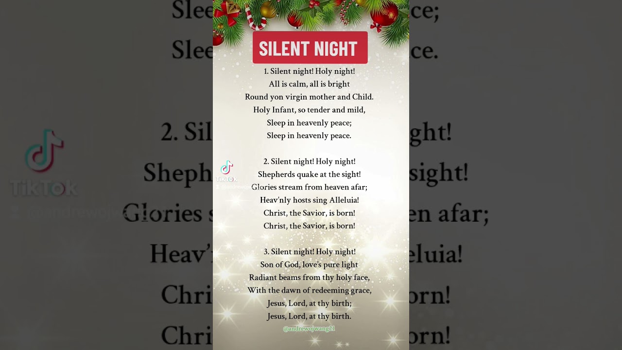 SILENT NIGHT #lyrics #viral #christmas #song #foryou #gospelmusic