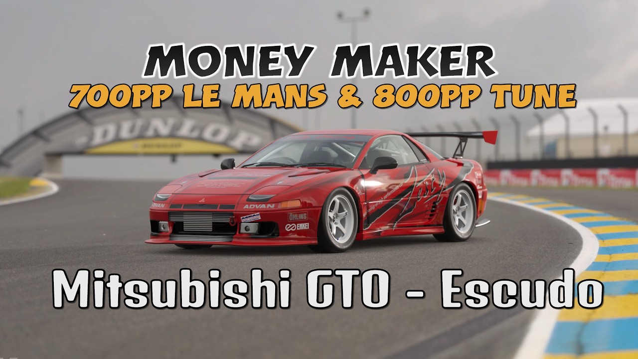 GT7 Money Maker | Mitsubishi GTO Twin Turbo '90 - Escudo | 700PP Le Mans & 800PP Tune (Update 1.67)