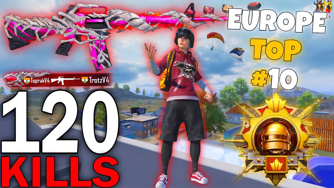 EUROPE TOP 10! 🔥 120+ KILLS GAMEPLAY | PUBG MOBILE