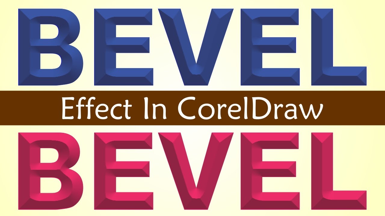How to use bevel effect on text in Coreldraw. Best Text Effect in CorelDraw By Ajaz Computers