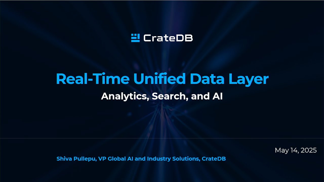 Keynote - Unlocking Your AI Potential With Real-Time Data Unification