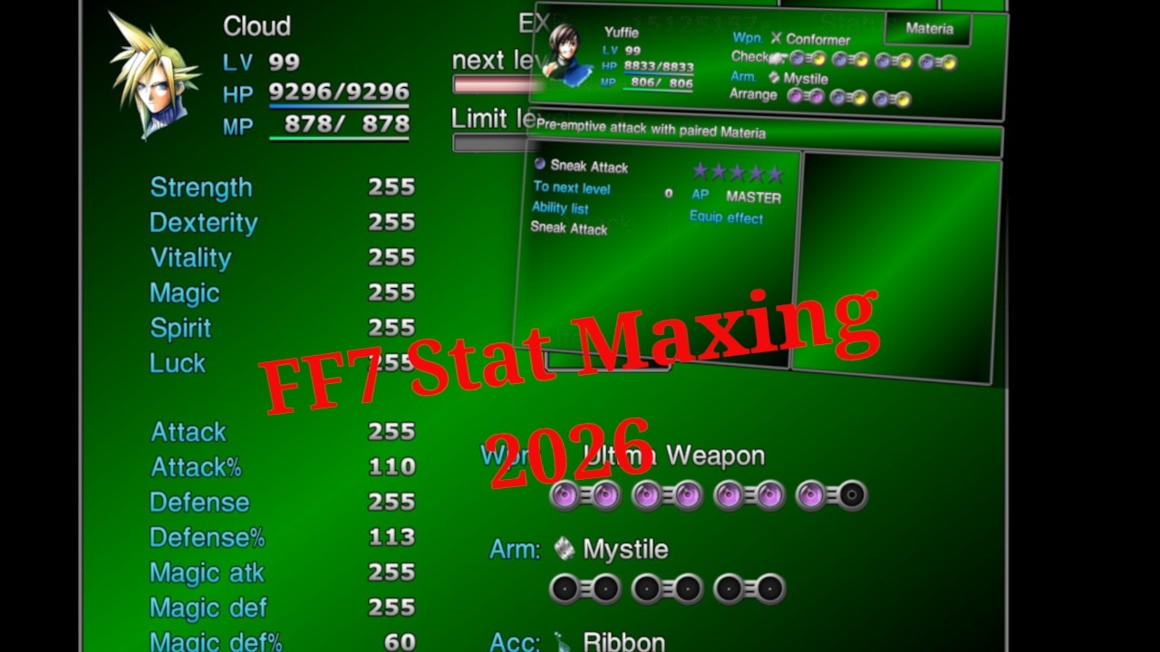 FF7 Source Farming And Stat Maxing Guide!