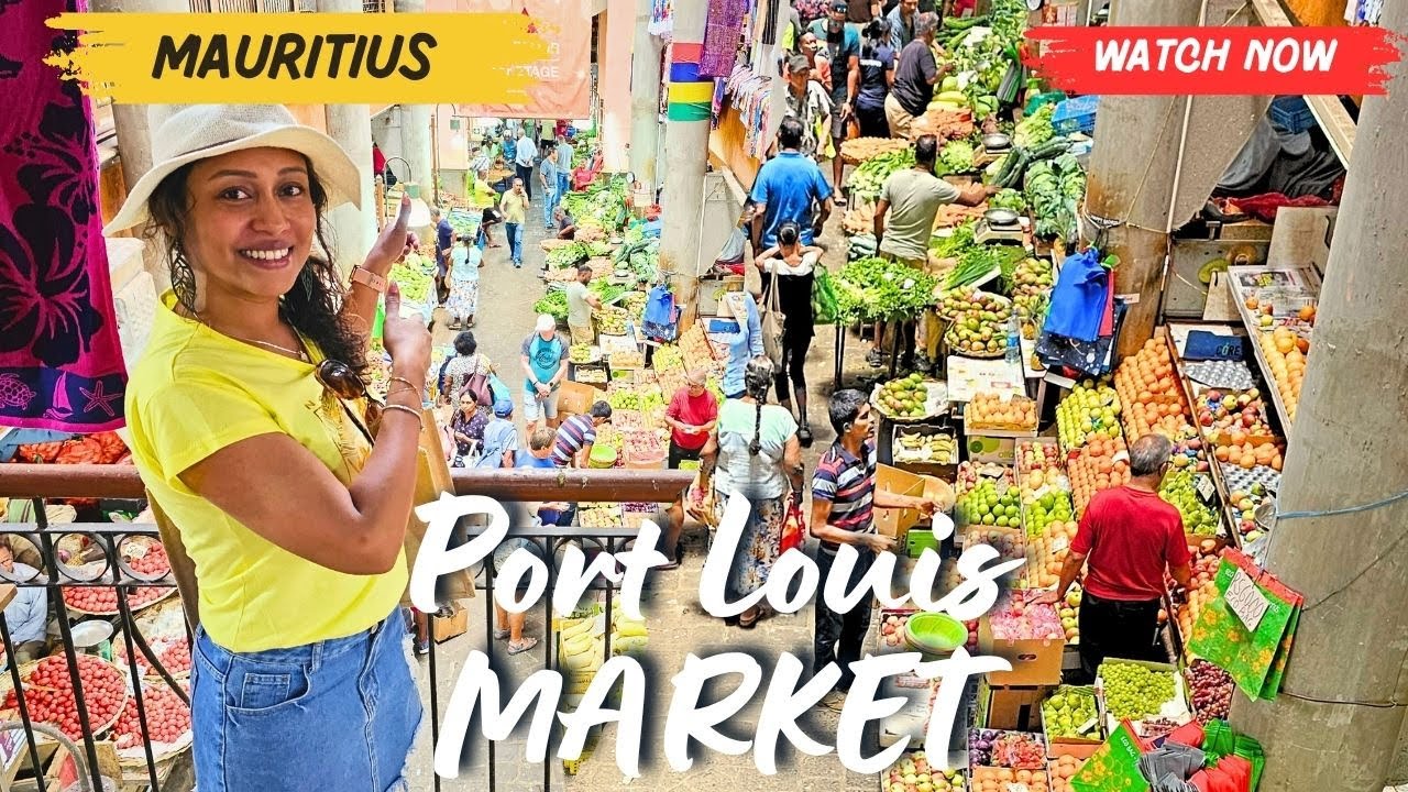 Port Louis Market Tour by Bus [ Fresh Fruits, Alouda & Local Delights in Mauritius] 🌴🥭 #market