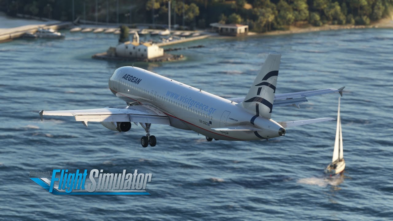 Tailwind landing in Corfu | Heraklion ⇉ Corfu | Aegean Airlines | Fenix Airbus A320 | MSFS 2020