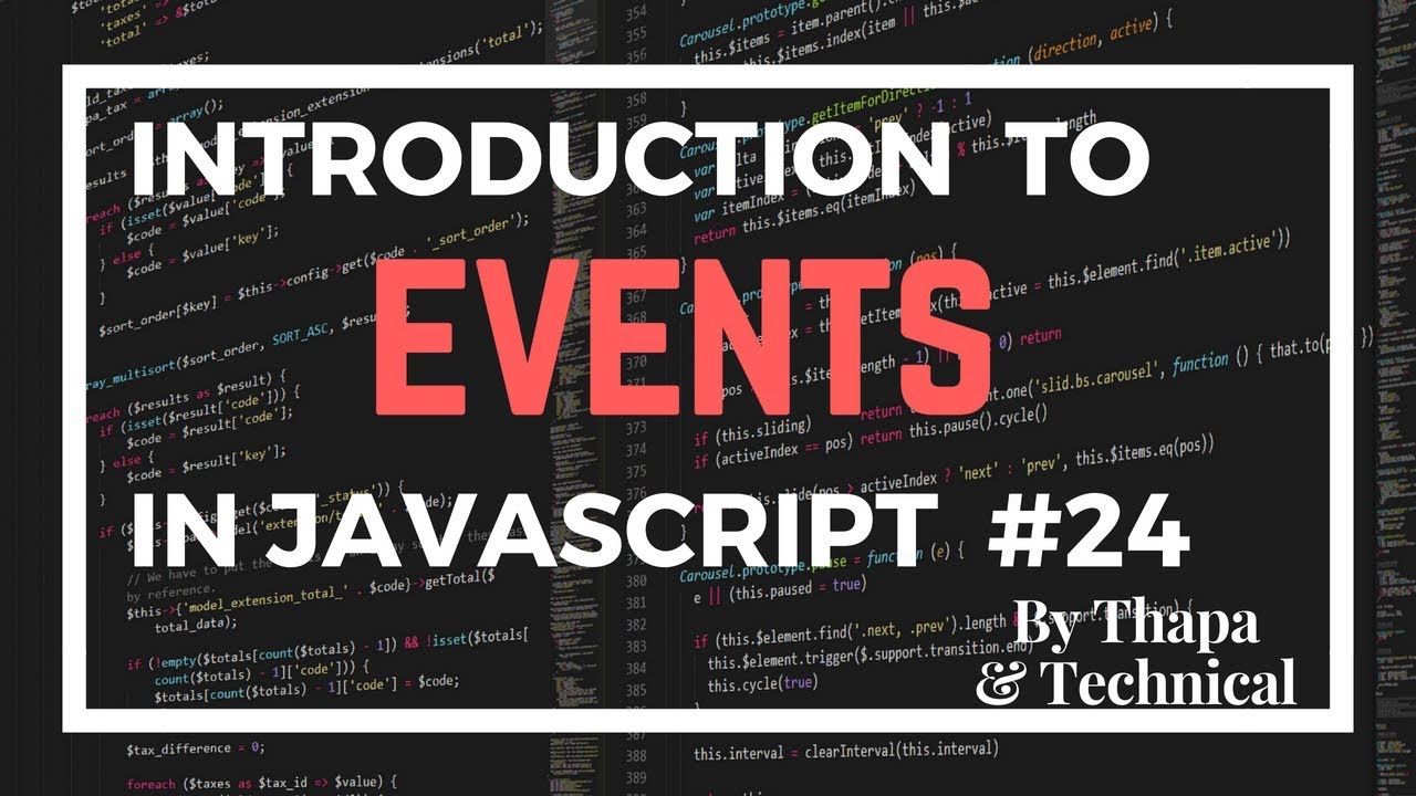 JavaScript Tutorial in Hindi #24: Events in JavaScript in Hindi | JavaScript Events Tutorial