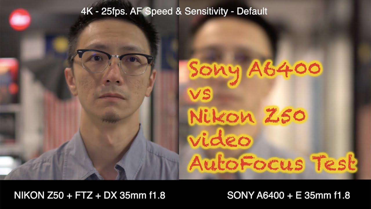 SONY A6400 vs NIKON Z50 Video Auto Focus test, Sony a clear winner?
