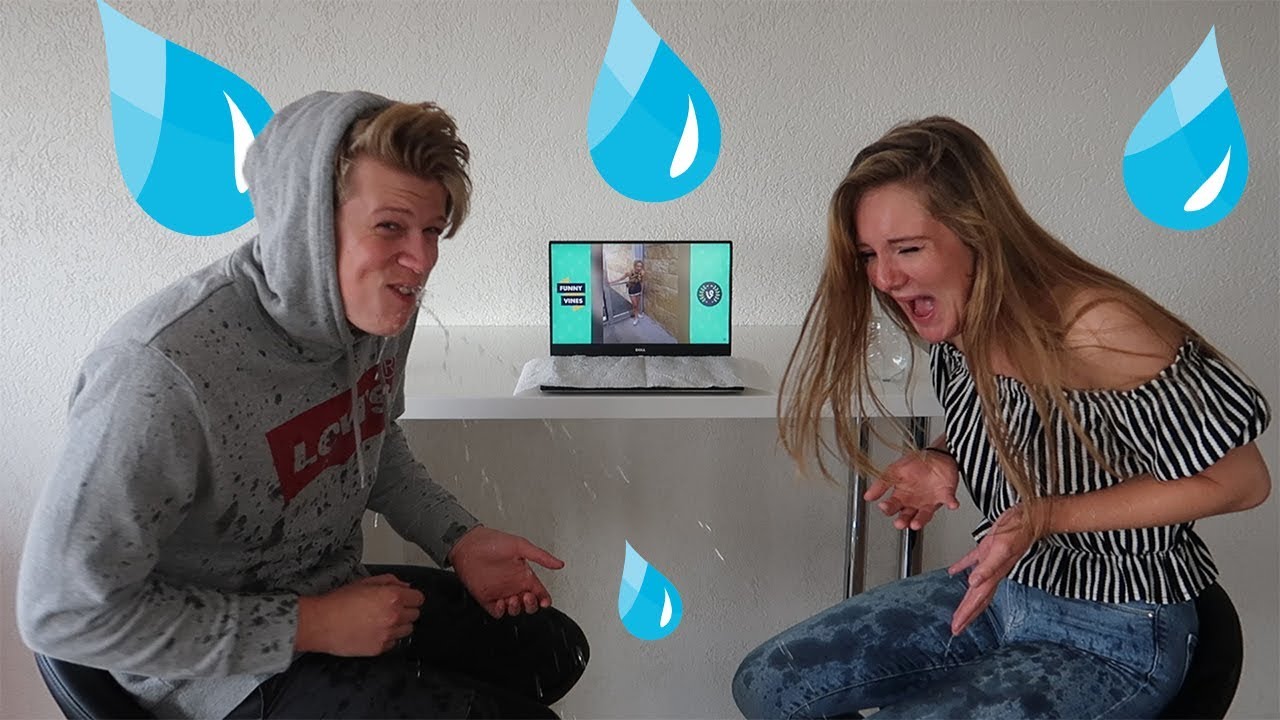 VERBODEN TE LACHEN CHALLENGE MET WATER!